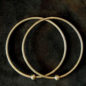 PAIR of 316L Stainless Steel captive bead rings Giant Hoop  8 gauge